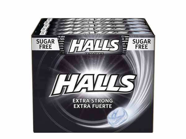 Caja caramelos Halls extra fuerte